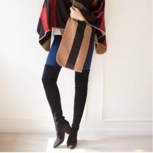 (Brand new)'ELLIS' BLACK CLASSIC OVER THE KNEE SUEDE LEATHER BOOTS